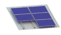 Trapezoidal Metal Roof Solar Mounting System with Rail